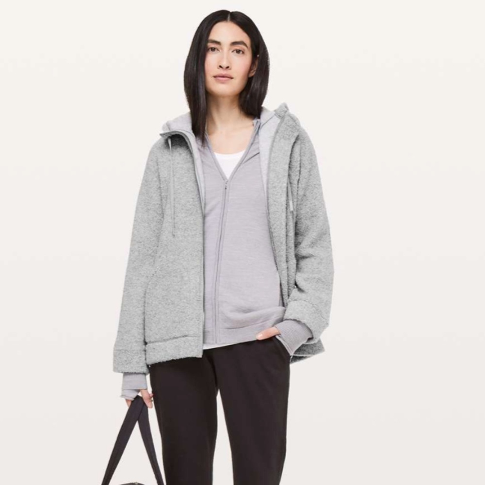 So Sherpa Hooded Jacket GREY